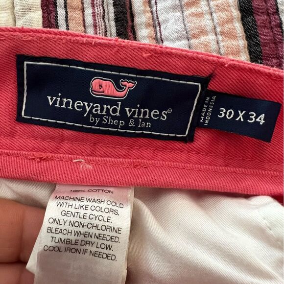 Vineyard Vines Classic Fit Club Pants Pink Cotton Lightweight Straight Leg 30x34 - Picture 3 of 7